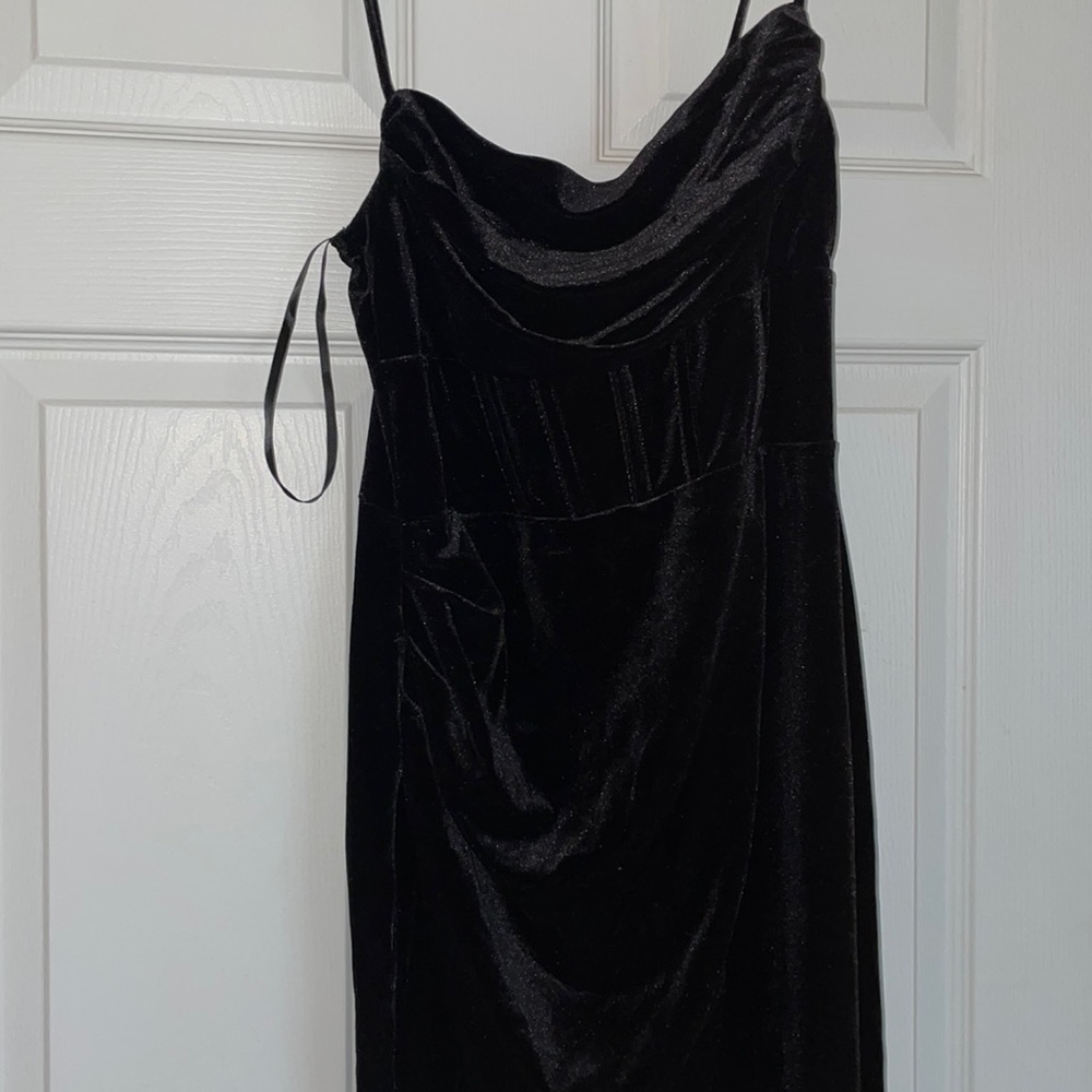 Windsor black midi dress velvet